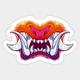 Oni Mask Tiger Sticker